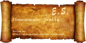 Ebenspanger Stella névjegykártya